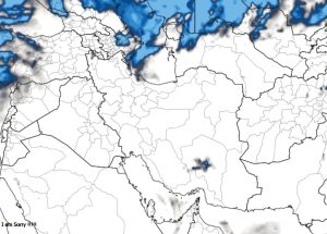 نقشه پیشیابی پوشش ابر ساعت 15:30 ، جمعه 30 آبان 1404